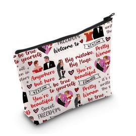 LEVLO Vivian Edward Fans Makeup Bag Big Mistake Big Huge Cosmetic Organizer Romantic Comedy Film Gift, prettywomen, Daily