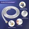 FEVONE Shower Hose 1.5 m Smooth PVC Silver Plastic Shower