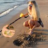 Metal Detector Shovel, LRLXE Sturdy Heavy Duty Double Serrated Edge