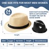 24 Pack 1920s Fedora Hats Bulk for Men Short Brim