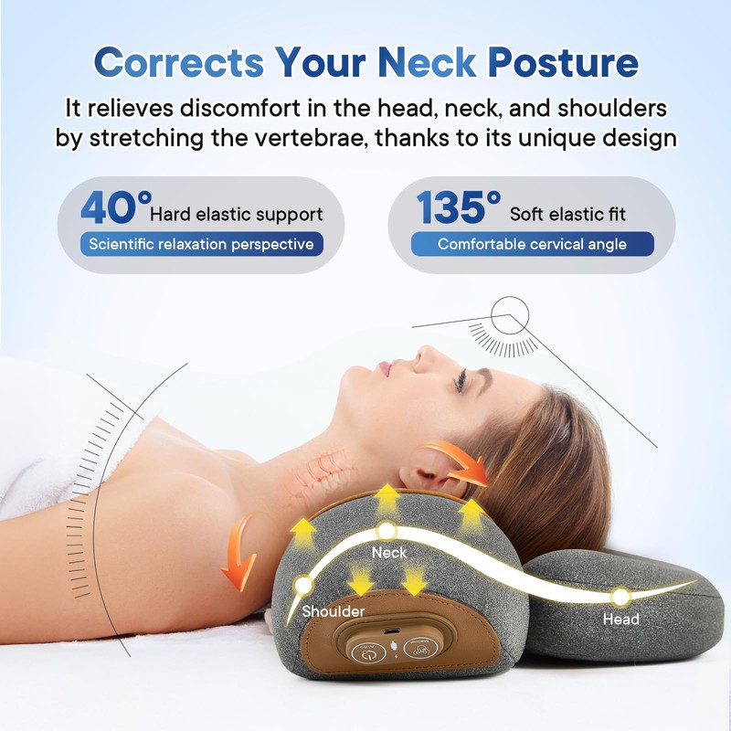 GIFEY 3- in -1 Rechargeable Neck Massage Pillow - Neck