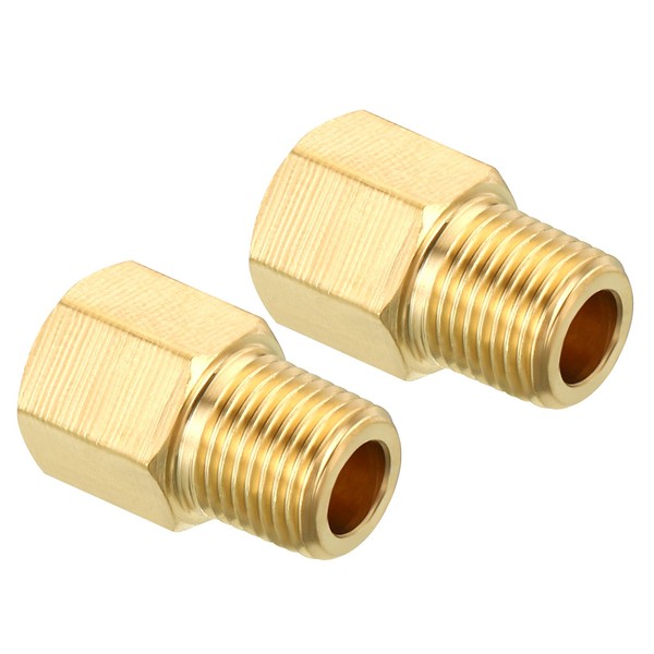 uxcell Brass Fitting Hex Reducer Adapter 1/8NPT Male x 1/8NPT