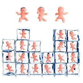 CCINEE 120 Pieces Mini Plastic Babies for Baby Shower and Ice Cubes Game Babies Party Decoretions 1 Inch
