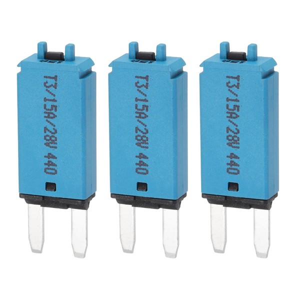 DMiotech 3 Pack 28V DC 15A Blue ATC/ATO Manual Narrow