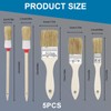 5-Piece Paint Brush Set, Varnish Brush Set and Round Brush