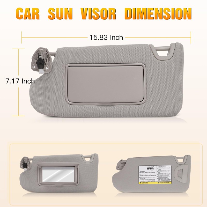 Left & Right Sides Sun Visor for 2013 2014 2015