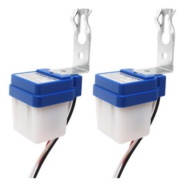 2 Pack AC DC 12V 10A Photoelectric Switch, Auto On Off Photocell Light Switch, Dusk to Dawn Photocell Sensor, Light Control for 12V Project