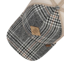 Djinns - Check Tweed Trucker Cap Mesh Cap Hat Cap Hat Caps, camel