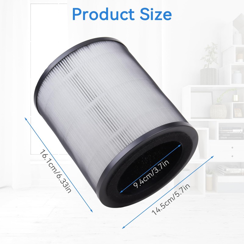 JF100 Air Purifier HEPA Filter Compatible with Jafända JF100 Air