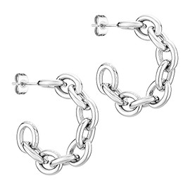 Tamaris Hoop Earrings, Stainless Steel, none
