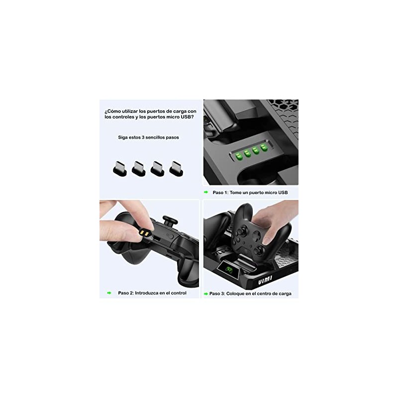 Vimi Base Ventilador Compatible para X Box One Soporte Carga