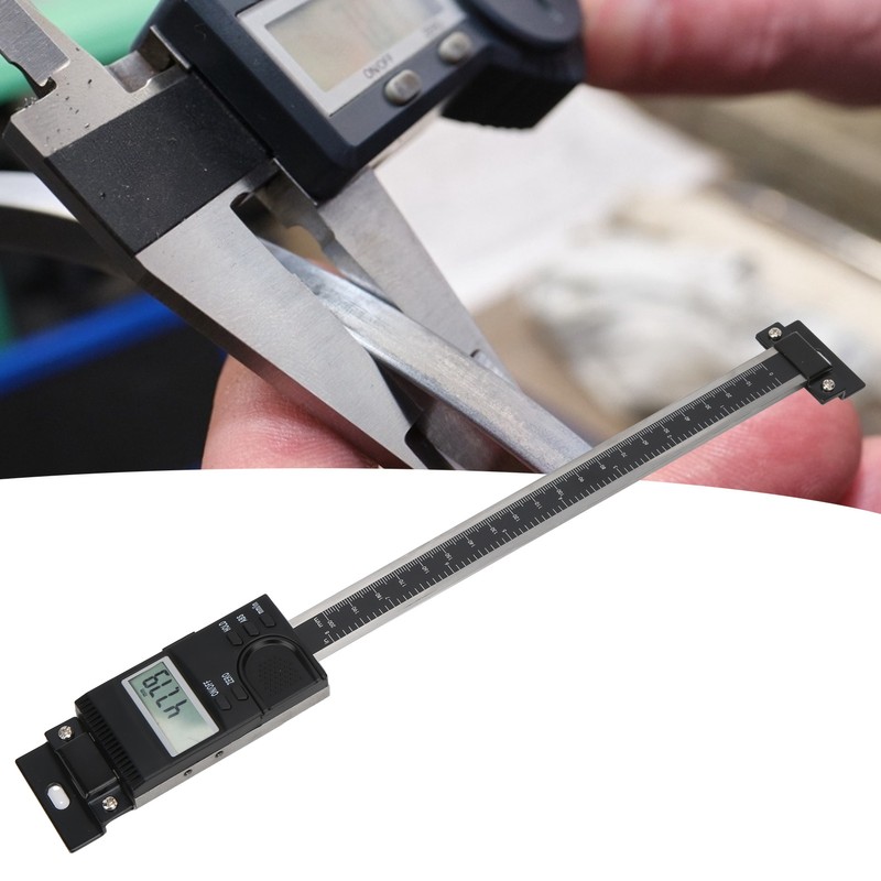 LCD Digital Display Ruler Aluminum Alloy Vertical Machine Displacement Caliper
