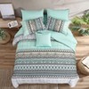 WONGS BEDDING Double Size Bohemian Duvet Cover Mint Green Colorful
