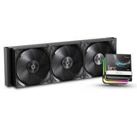 Sigma PRO L36 BK liquid 360MM AIO CPU Cooler with Ultra-Narrow Bezel 3.5" IPS Screen,640*480px,Floating ARGB Design,Magnetic Mounting Pump 310W,FDB Silent Fan,All-Metal Tools for Intel & AMD Platforms