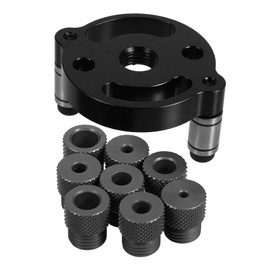 SEWACC Woodworking Drilling Guide Kit Durable Hole Punch Locator with Drill Sleeves User Friendly Design for Accurate Doweling Punching Various Woodworking Tasks