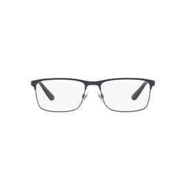 Unknown Ph1190 - Marcos rectangulares para gafas graduadas para hombre, Lente azul marina mate., 56 mm