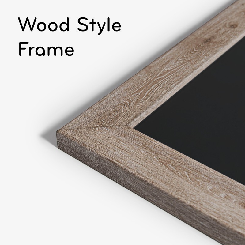 U Brands Magnetic Chalkboard, 24" x 36", Rustic Wood Frame,