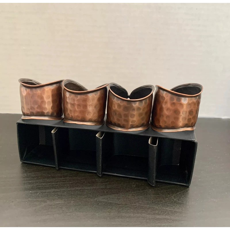 Decor Napkin Ring Hammered Copper Design Napkin Holder Tabletop Dining