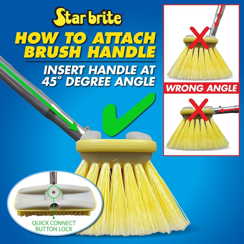 STAR BRITE Deluxe Telescoping Deck Brush Kit - Extendable Aircraft-Grade