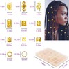 Tuefuzy 280 Pcs Gold Hair Jewelry Braid, Hair Accessory, Hair