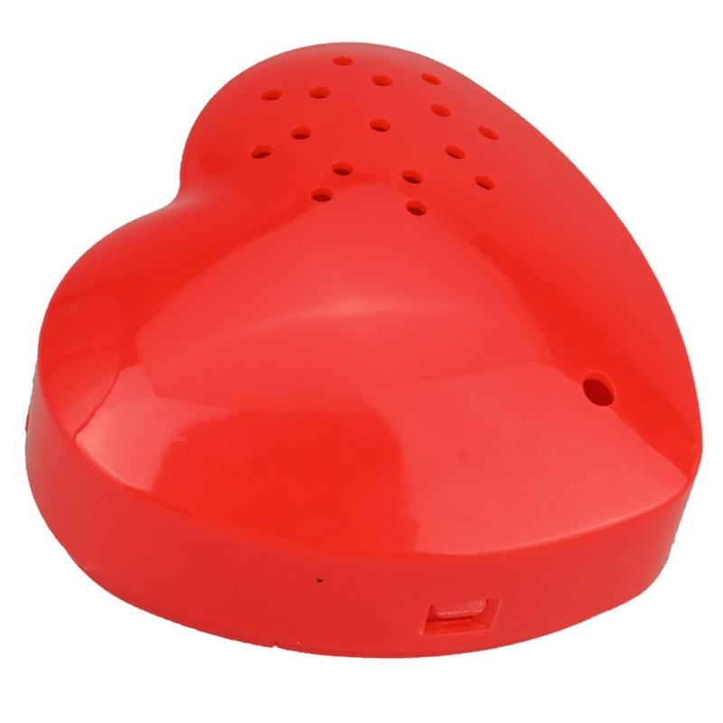 Heart Shaped Voice Recorder Exquisite Portable 30 Seconds Push Button