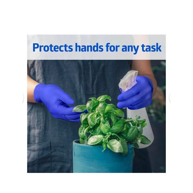 Medline FitGuard Prime Nitrile Exam Gloves, Disposable Gloves, Dark Blue,