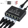 Ethernet Splitter 1 to 4, 1000Mbps High-Speed Internet Splitter, Gigabit