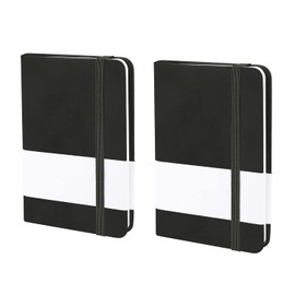 2 Pack A7 Pocket Notebook Mini Small Notepad Journal Diary Lined Notebook Hardback Notepad Travel Notebook Writing Note Books Memo Pad Elastic Closure 96 Pages Office School Stationery Supplies