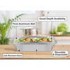 100pcs Rectangular Aluminium Foil Containers with Lid for Travel Safe