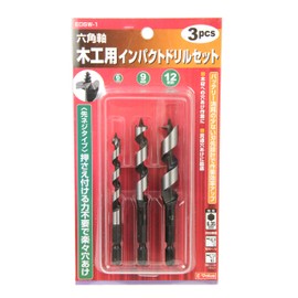 E – Value Hex Shank Tip Screw Type Carpentry For Impact Drill Set 6, 9, 12 mm 3 Pairs edsw – 1