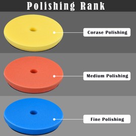 SIQUK 4 Stück Polierschwamm Auto 125mm Polierschwämme Pad Wachs Schwämme Polierpad Polieren Pad Polierschaum für Poliermaschine