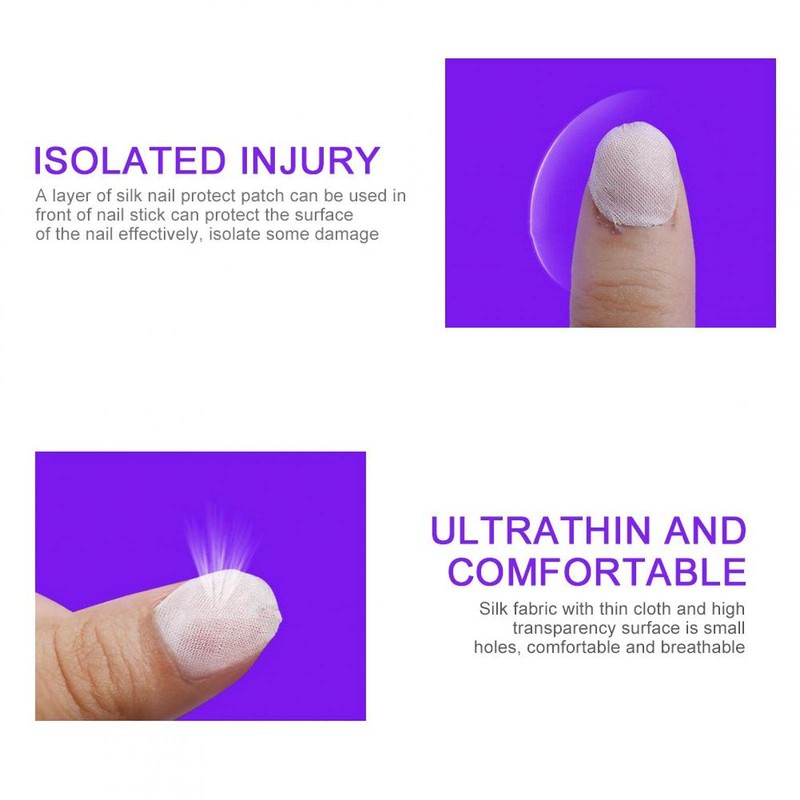 Silk Nail Wraps, 6pcs Nail Repair Fiberglass Silk Wrap Self