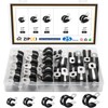 ZIPCCI Cable Clamps Assortment Kit, 25 Pack Stainless Steel Rubber