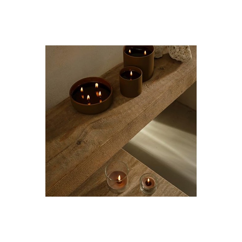 Spaas Scented Tealights flatpack x24 4.5h, Warm Wonder, Brown