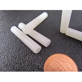 Metric Natural Nylon Spacer, Unthreaded, M3 Screw Size x 6 mm OD x 3.2 mm ID x 35 mm Length, 10 Pcs.