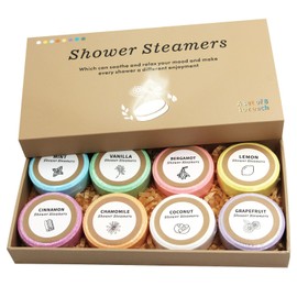 YSHIGUING Shower Steamers Aromatherapy 8 Pack for Girls Women,Lavender Natural Essential Oil Home Spa Self Care & Relaxing,Shower Bombs with Essential Oils for Valentines Day Birthday Mothers Day Gifts