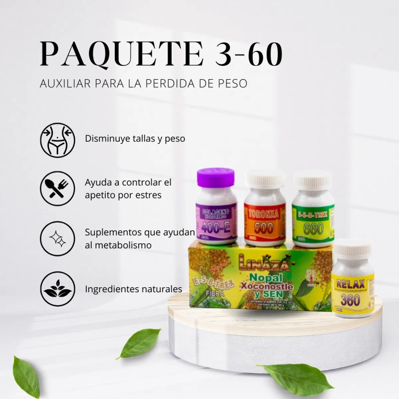 Paquete Naturista Para Bajar De Peso Integral Y Saludable Sin