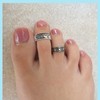 925 Sterling Silver Set 2 Toe Ring Knuckle Ring Adjustable