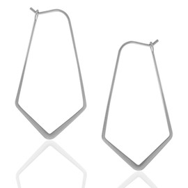 Humble Chic - arete geométricos de chevron para mujer, hipoalergénicos, ligeros, con corte de alambre fino, chapados en plata de ley 925 u oro de 18 quilates, Metal, No es una piedra preciosa