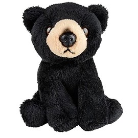Forest & Twelfth 5" Stuffed Black Bear, Soft Plush Toy, Cute Stuffed Animal for Boys and Girls, Realistic Looking Small Stuffed Animals, Nursery and Room Decor (Black Bear)