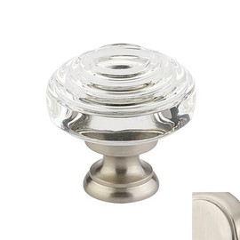 Crystal Knob Size: 1.25" H x 1.25" W x 1.38" D, Finish: Satin Nickel