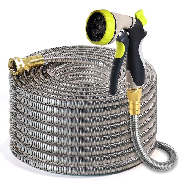 Holldoor Metal Garden Hose 50 ft – 304 Stainless Steel