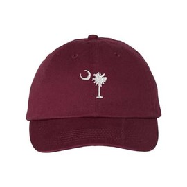 One Size Maroon Deluxe Dad South Carolina Flag Embroidered Deluxe Dad Hat