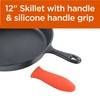 Commercial CHEF Cast Iron Skillet Pan (12" Skillet)