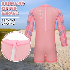OSHYLE Baby/Toddler Swimsuit - UPF 50+ Sun Protection, One-Piece Zipper Bathing Suit Ideal for Pool, Beach,Daily wear etc. (Mermaid, 9-12 Months)