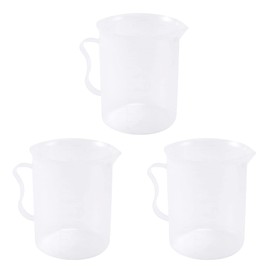 UrbanNest 3X Measuring Jug 250ML Graduated Beaker Clear White Plastic Cup