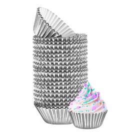Green Direct Cupcake Liners - Standard Size Silver Cupcake Wrappers to use for Pans or carrier or on stand - Paper Baking Cups Pack of 240