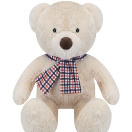 VFM - Brody Bear 40cm Plush With Scarf Premium Fluffy Toy - Cuddle Crew