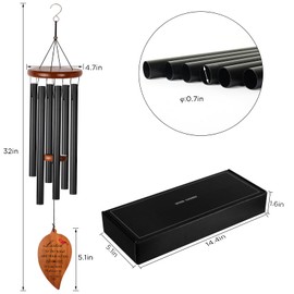 Sympathy Wind Chimes for Outside Deep Tone Windchimes Outdoors Memorial Wind Chimes for Loss of Loved One Mother Father Husband Wife Bereavement Memorial Gifts Sympathy Wind Chimes Outdoor Patio Decor