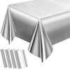 EOGRFW 4 Pack Silver Foil Tablecloth,54 x 108 Inch Rectangle